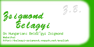 zsigmond belagyi business card